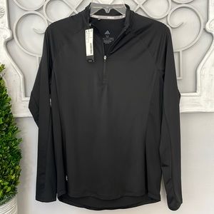 NWT Adidas AEROREADY Black Long Sleeve Golf Shirt. Size Medium